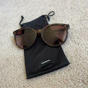 Express Brown Tortoise Sunglasses